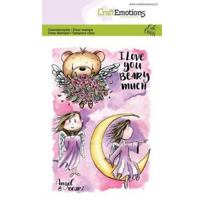 CraftEmotions Clear Stamps - Angel & Bear 2